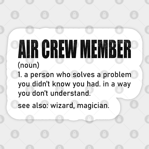 Funny Air Crew Member Definition Sticker by WildFoxFarmCo